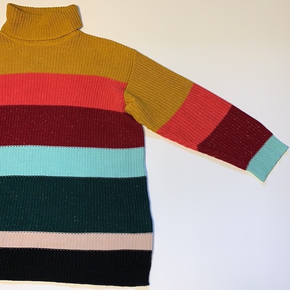 Anthropologie x FARM Rio de Janeiro Sparkly Striped Sweater - Women’s Size XL - Picture 6 of 12